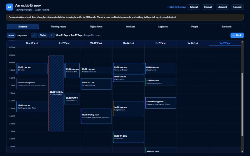 VectorEFB school schedule day board